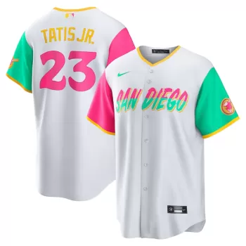 Men's San Diego Padres Fernando Tatis Jr. Nike White City Connect Replica Player Jersey Men's San Diego Padres Fernando Tatis Jr. Nike White City Connect Replica Player Jersey