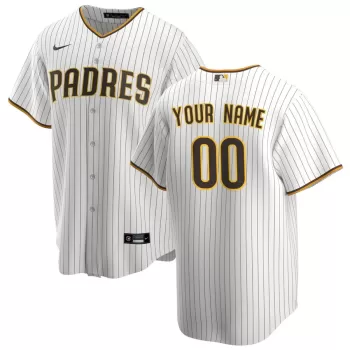 Men's San Diego Padres Nike White Home Replica Custom Jersey Men's San Diego Padres Nike White Home Replica Custom Jersey