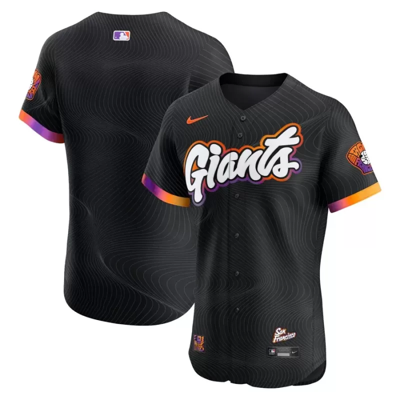 Men's San Francisco Giants Nike Anthracite 2025 City Connect Elite Jersey Men's San Francisco Giants Nike Anthracite 2025 City Connect Elite Jersey