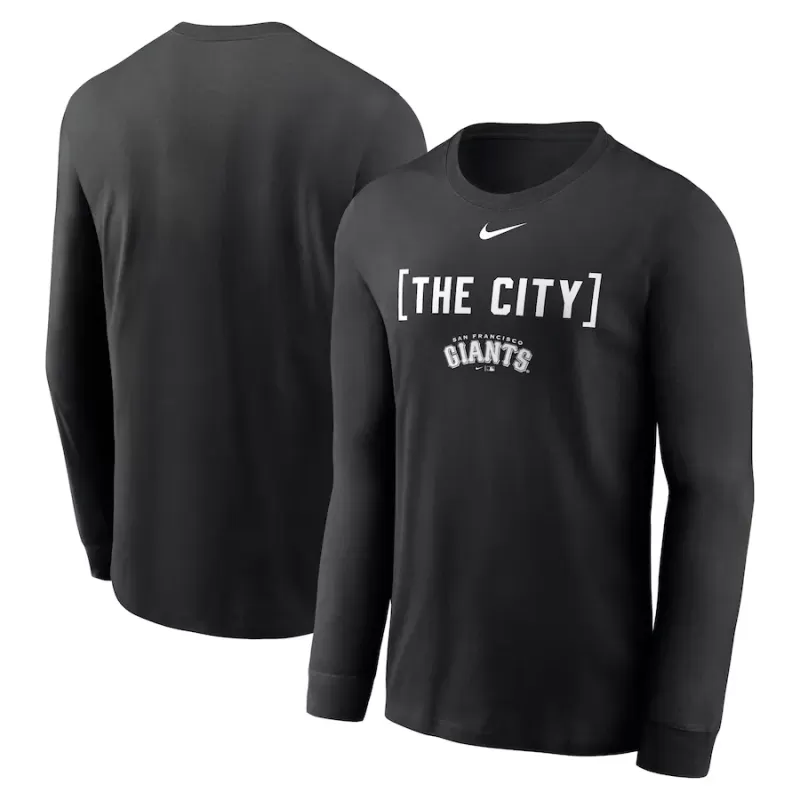 Men's San Francisco Giants Nike Black Local Nickname Long Sleeve T-Shirt