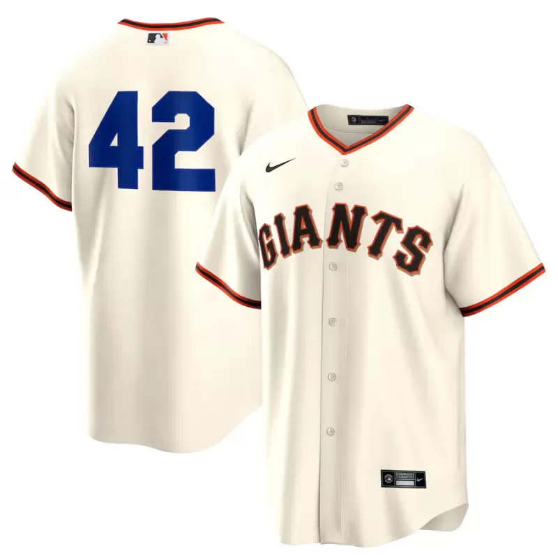 Men's San Francisco Giants Nike Cream Home 2025 Jackie Robinson Day Replica Jersey Men's San Francisco Giants Nike Cream Home 2025 Jackie Robinson Day Replica Jersey