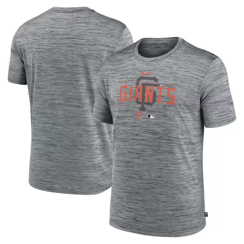 Men's San Francisco Giants Nike Heather Gray Authentic Collection Velocity Performance Practice T-Shirt Men's San Francisco Giants Nike Heather Gray Authentic Collection Velocity Performance Practice T-Shirt
