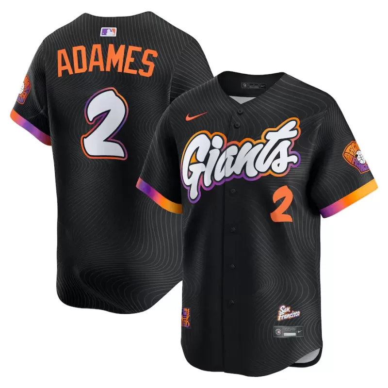 Men's San Francisco Giants Willy Adames Nike Black 2025 City Connect Limited Jersey Men's San Francisco Giants Willy Adames Nike Black 2025 City Connect Limited Jersey
