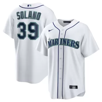 Men's Seattle Mariners Donovan Solano Nike White Home Replica Jersey Men's Seattle Mariners Donovan Solano Nike White Home Replica Jersey