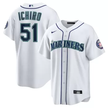 Men's Seattle Mariners Ichiro Suzuki Nike White 2025 Baseball Hall of Fame Name & Number Retired Replica Jersey Men's Seattle Mariners Ichiro Suzuki Nike White 2025 Baseball Hall of Fame Name & Number Retired Replica Jersey