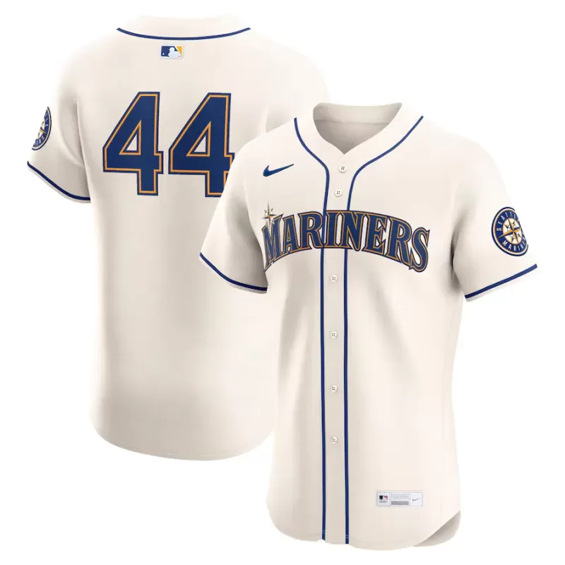 Men's Seattle Mariners Julio Rodríguez Nike Cream Alternate 2 Elite Player Jersey Men's Seattle Mariners Julio Rodríguez Nike Cream Alternate 2 Elite Player Jersey