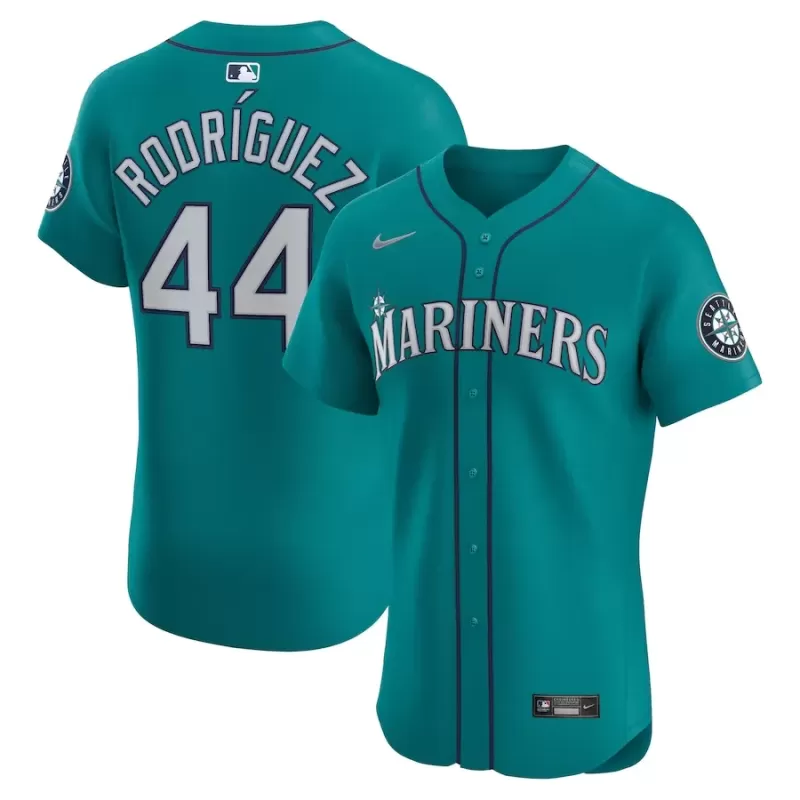 Men's Seattle Mariners Julio Rodríguez Nike Teal Alternate Elite Jersey Men's Seattle Mariners Julio Rodríguez Nike Teal Alternate Elite Jersey