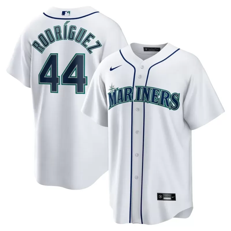 Men's Seattle Mariners Julio Rodriguez Nike White Home Replica Player Jersey Men's Seattle Mariners Julio Rodriguez Nike White Home Replica Player Jersey