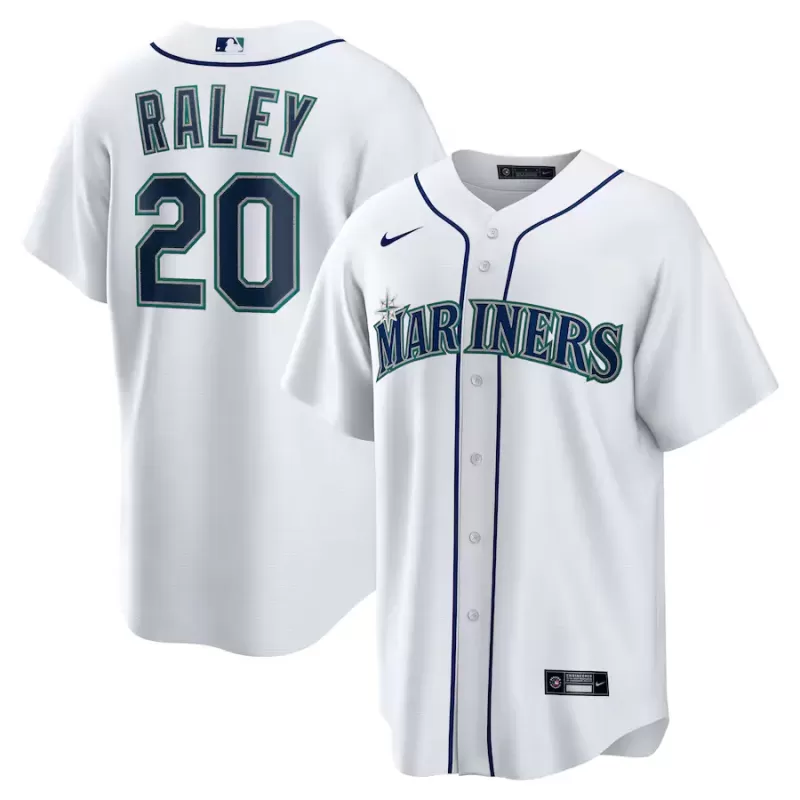 Men's Seattle Mariners Luke Raley Nike White Home Replica Jersey