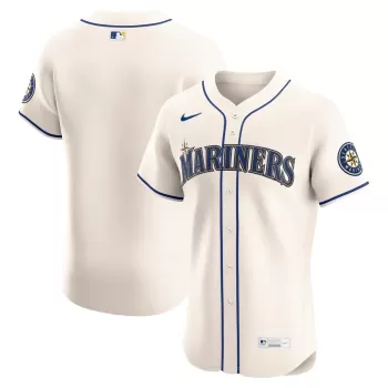 Men's Seattle Mariners Nike Cream Alternate Elite Jersey Men's Seattle Mariners Nike Cream Alternate Elite Jersey