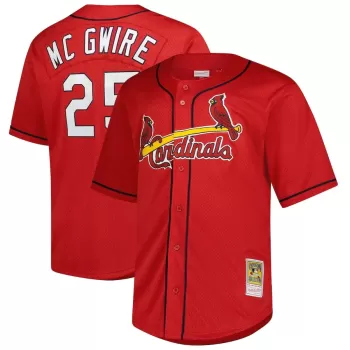Men's St. Louis Cardinals Mark McGwire Profile Red Big & Tall Cooperstown Collection Baseball Jersey Men's St. Louis Cardinals Mark McGwire Profile Red Big & Tall Cooperstown Collection Baseball Jersey