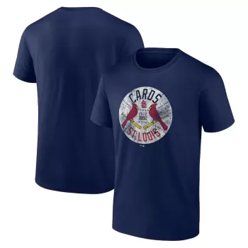 Men's St. Louis Cardinals Navy Hometown Collection Vintage Cards T-Shirt Men's St. Louis Cardinals Navy Hometown Collection Vintage Cards T-Shirt