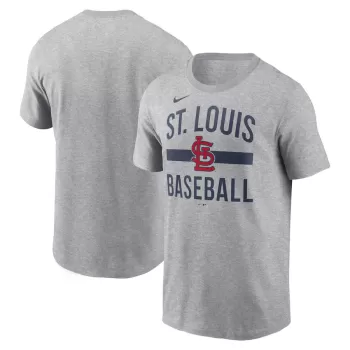 Men's St. Louis Cardinals Nike Heather Gray Arched T-Shirt Men's St. Louis Cardinals Nike Heather Gray Arched T-Shirt