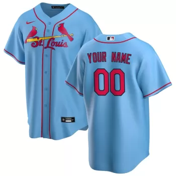 Men's St. Louis Cardinals Nike Light Blue Alternate Replica Custom Jersey Men's St. Louis Cardinals Nike Light Blue Alternate Replica Custom Jersey