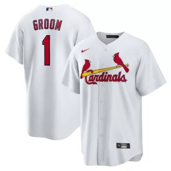 Men's St. Louis Cardinals Nike White #1 Groom Home Replica Jersey Men's St. Louis Cardinals Nike White #1 Groom Home Replica Jersey