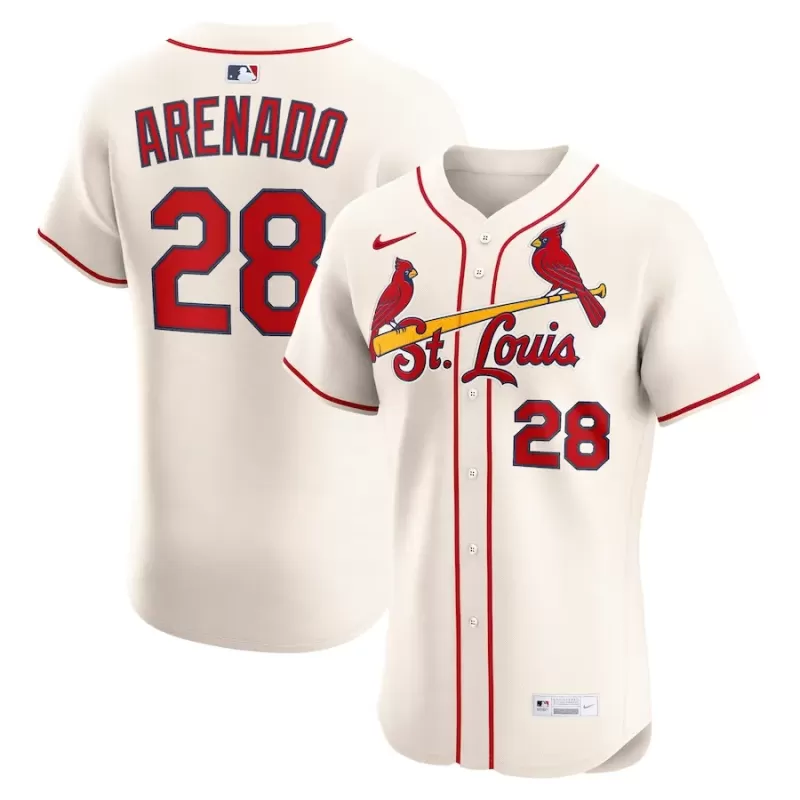 Men's St. Louis Cardinals Nolan Arenado Nike Cream Alternate Elite Jersey Men's St. Louis Cardinals Nolan Arenado Nike Cream Alternate Elite Jersey