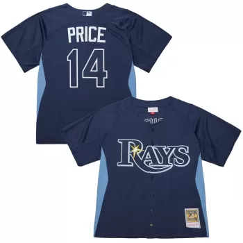 Men's Tampa Bay Rays David Price Mitchell & Ness Blue Authentic Batting Practice Jersey Men's Tampa Bay Rays David Price Mitchell & Ness Blue Authentic Batting Practice Jersey