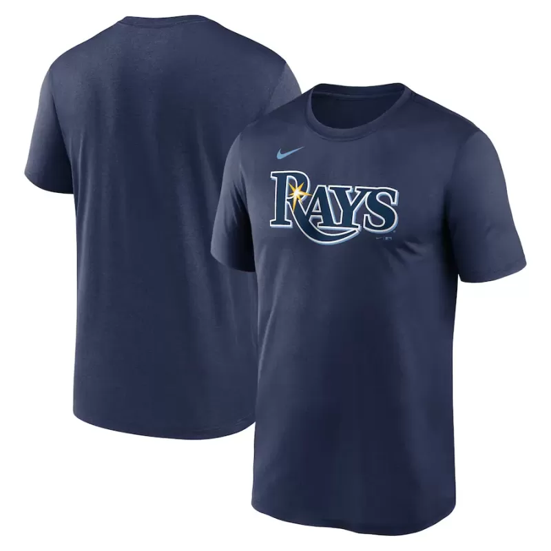 Men's Tampa Bay Rays Nike Navy Legend Fuse Wordmark T-Shirt Men's Tampa Bay Rays Nike Navy Legend Fuse Wordmark T-Shirt