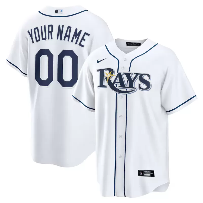 Men's Tampa Bay Rays Nike White Home Custom Replica 2.0 Jersey Men's Tampa Bay Rays Nike White Home Custom Replica 2.0 Jersey