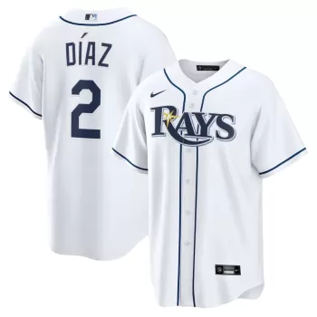 Men's Tampa Bay Rays Yandy Díaz Nike White Home Replica Jersey Men's Tampa Bay Rays Yandy Díaz Nike White Home Replica Jersey