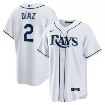 Men's Tampa Bay Rays Yandy Díaz Nike White Home Replica Player Jersey Men's Tampa Bay Rays Yandy Díaz Nike White Home Replica Player Jersey