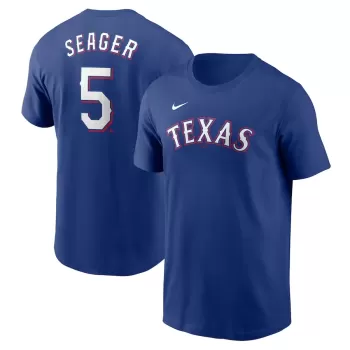 Men's Texas Rangers Corey Seager Nike Royal Fuse Name & Number T-Shirt Men's Texas Rangers Corey Seager Nike Royal Fuse Name & Number T-Shirt