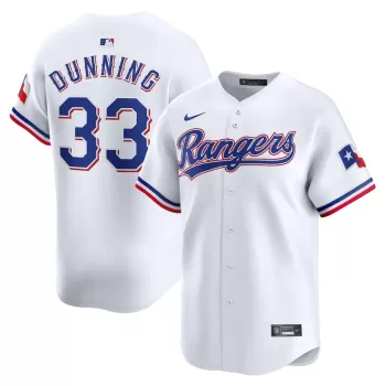 Men's Texas Rangers Dane Dunning Nike White Home Limited Player Jersey Men's Texas Rangers Dane Dunning Nike White Home Limited Player Jersey