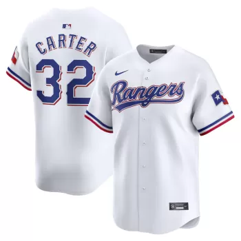 Men's Texas Rangers Evan Carter Nike White Home Limited Player Jersey Men's Texas Rangers Evan Carter Nike White Home Limited Player Jersey