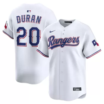 Men's Texas Rangers Ezequiel Durán Nike White Home Limited Player Jersey Men's Texas Rangers Ezequiel Durán Nike White Home Limited Player Jersey