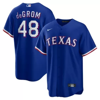 Men's Texas Rangers Jacob deGrom Nike Deep Royal Alternate 2 Replica Jersey