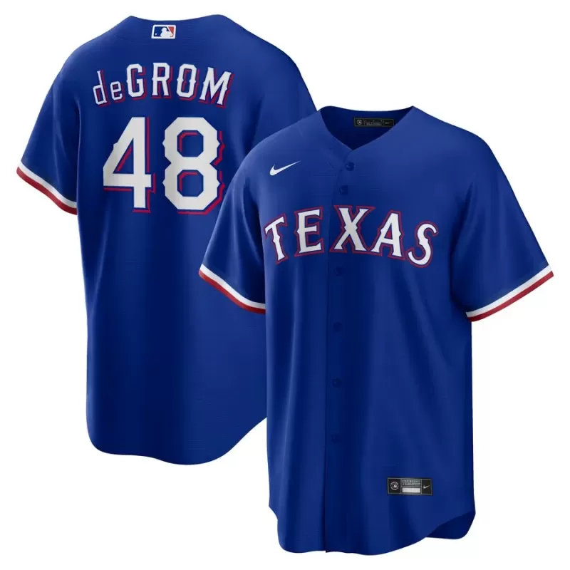 Men's Texas Rangers Jacob deGrom Nike Deep Royal Alternate 2 Replica Jersey Men's Texas Rangers Jacob deGrom Nike Deep Royal Alternate 2 Replica Jersey
