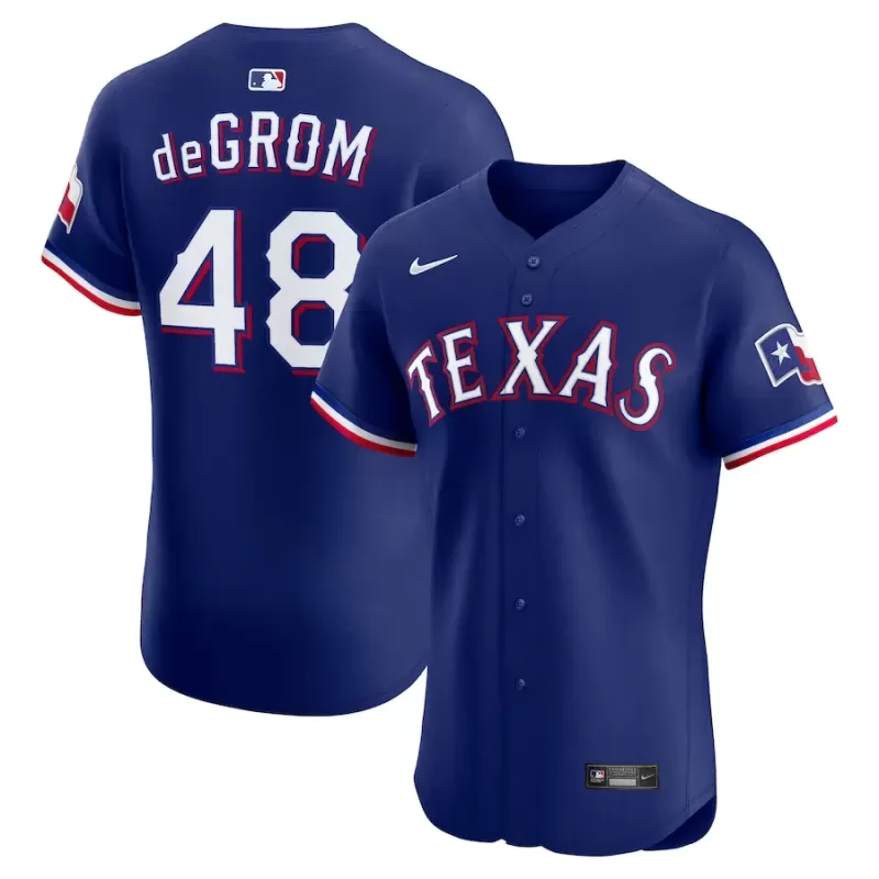 Men's Texas Rangers Jacob deGrom Nike Royal Alternate 2 Elite Jersey Men's Texas Rangers Jacob deGrom Nike Royal Alternate 2 Elite Jersey