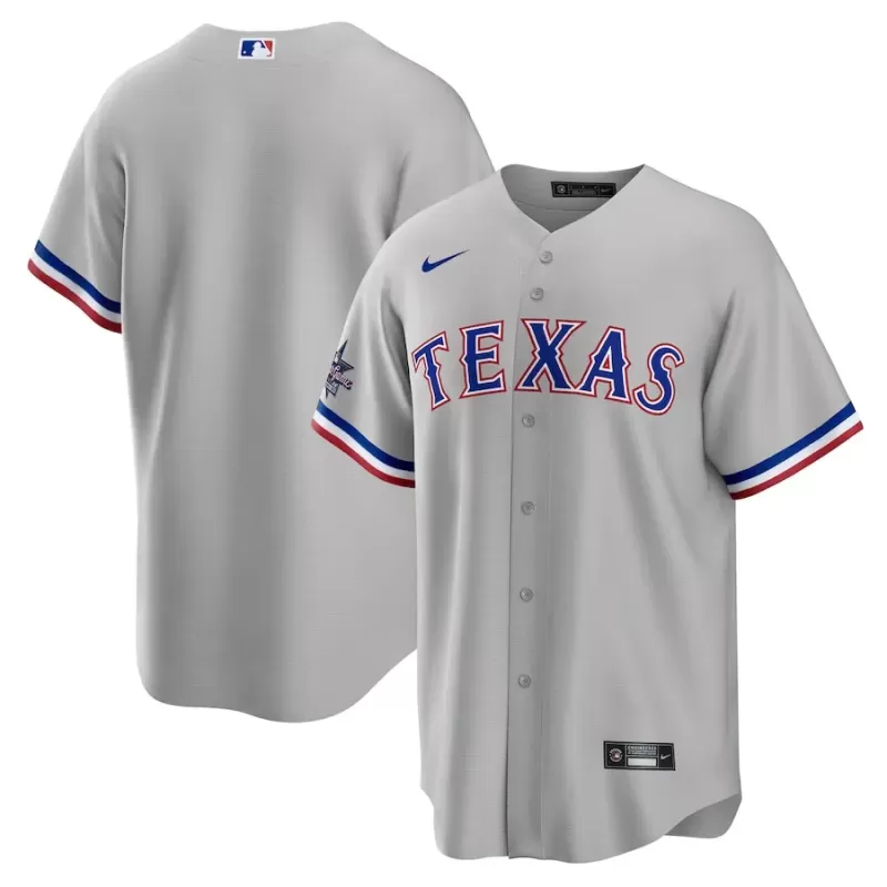 Men's Texas Rangers Nike Gray 2025 MLB All-Star Game Away Replica Jersey Men's Texas Rangers Nike Gray 2025 MLB All-Star Game Away Replica Jersey