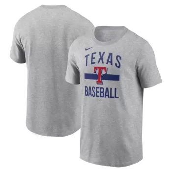 Men's Texas Rangers Nike Heather Gray Arched T-Shirt