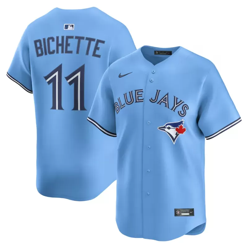 Men's Toronto Blue Jays Bo Bichette Nike Powder Blue Alternate 2 Limited Jersey Men's Toronto Blue Jays Bo Bichette Nike Powder Blue Alternate 2 Limited Jersey
