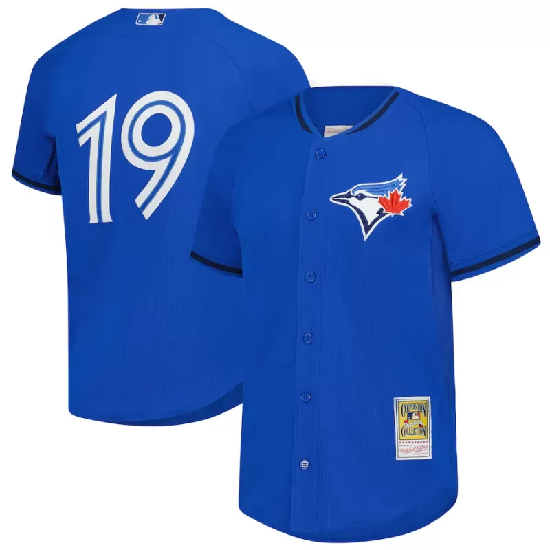 Men's Toronto Blue Jays Jose Bautista Mitchell & Ness Blue Authentic Batting Practice Jersey Men's Toronto Blue Jays Jose Bautista Mitchell & Ness Blue Authentic Batting Practice Jersey
