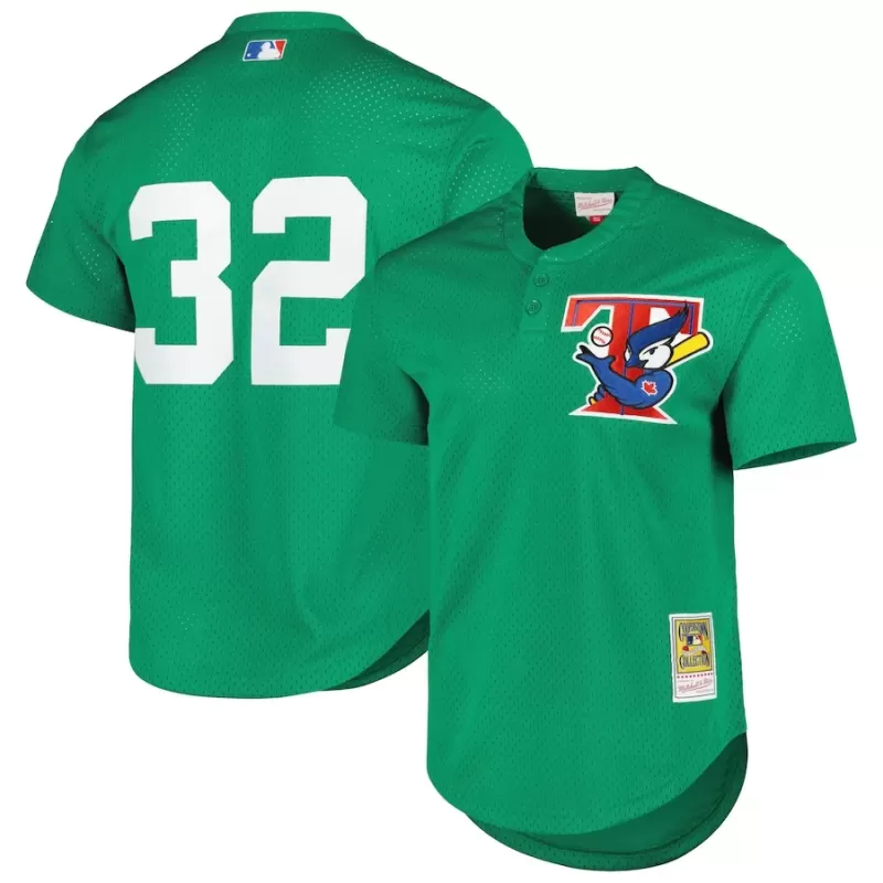 Men's Toronto Blue Jays Mitchell & Ness Green Cooperstown Collection Mesh Batting Practice Jersey Men's Toronto Blue Jays Mitchell & Ness Green Cooperstown Collection Mesh Batting Practice Jersey