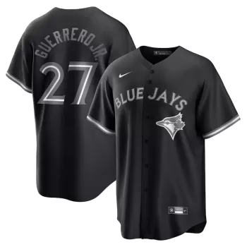 Men's Toronto Blue Jays Vladimir Guerrero Jr. Nike Black Lights Out Replica Player Jersey Men's Toronto Blue Jays Vladimir Guerrero Jr. Nike Black Lights Out Replica Player Jersey