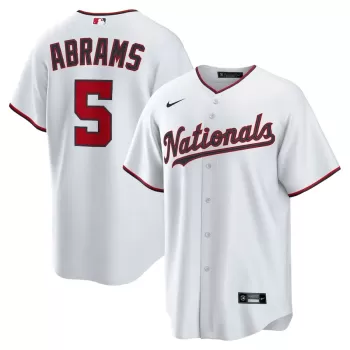 Men's Washington Nationals CJ Abrams Nike White Home Replica Jersey Men's Washington Nationals CJ Abrams Nike White Home Replica Jersey