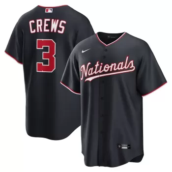 Men's Washington Nationals Dylan Crews Nike Navy Alternate Replica Jersey Men's Washington Nationals Dylan Crews Nike Navy Alternate Replica Jersey