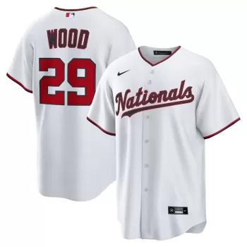 Men's Washington Nationals James Wood Nike White Home Replica Jersey Men's Washington Nationals James Wood Nike White Home Replica Jersey
