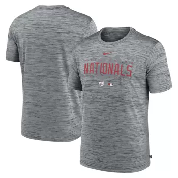 Men's Washington Nationals Nike Heather Gray Authentic Collection Velocity Performance Practice T-Shirt Men's Washington Nationals Nike Heather Gray Authentic Collection Velocity Performance Practice T-Shirt