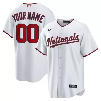 Men's Washington Nationals Nike White Home Custom Replica Jersey Men's Washington Nationals Nike White Home Custom Replica Jersey