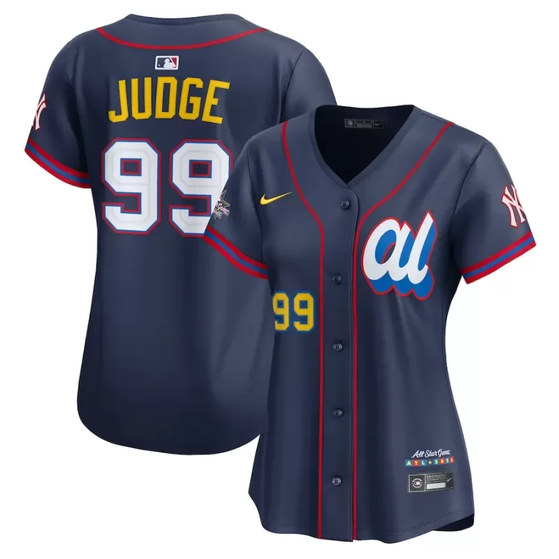 Women's American League Aaron Judge Nike Navy 2025 All-Star Edition Limited Player Jersey Women's American League Aaron Judge Nike Navy 2025 All-Star Edition Limited Player Jersey