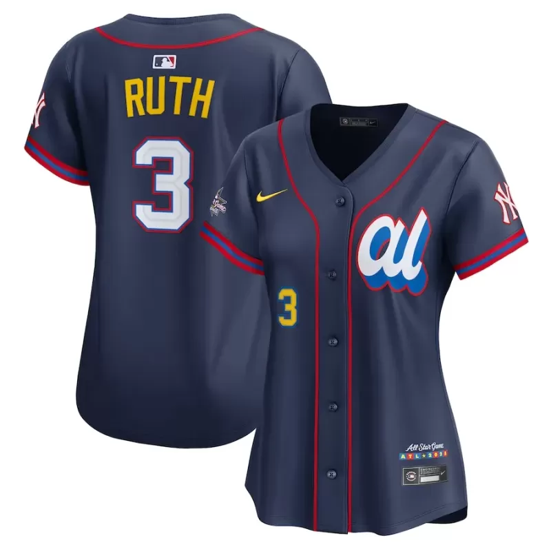 Women's American League Babe Ruth Nike Navy 2025 All-Star Game Home Run Derby Jersey Women's American League Babe Ruth Nike Navy 2025 All-Star Game Home Run Derby Jersey