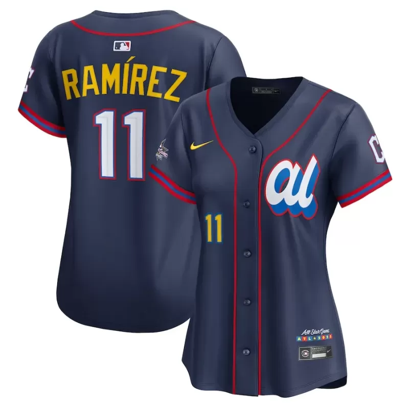 Women's American League José Ramírez Nike Navy 2025 All-Star Edition Limited Player Jersey Women's American League José Ramírez Nike Navy 2025 All-Star Edition Limited Player Jersey