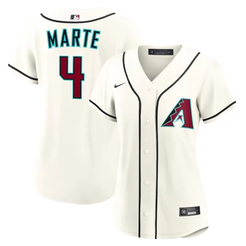 Women's Arizona Diamondbacks Ketel Marte Nike Cream Home Replica Jersey Women's Arizona Diamondbacks Ketel Marte Nike Cream Home Replica Jersey
