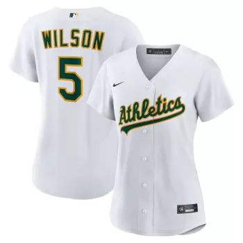Women's Athletics Jacob Wilson Nike White Home Replica Jersey Women's Athletics Jacob Wilson Nike White Home Replica Jersey