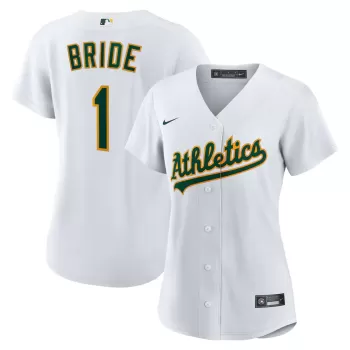 Women's Athletics Nike White #1 Bride Home Replica Jersey Women's Athletics Nike White #1 Bride Home Replica Jersey