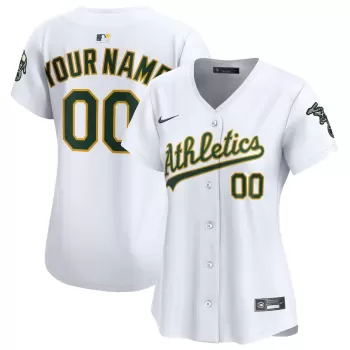 Women's Athletics Nike White Home Limited Custom Jersey Women's Athletics Nike White Home Limited Custom Jersey